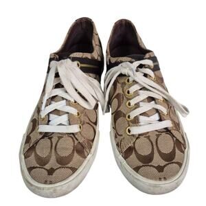 Coach Lesley Signature Sneaker Shoes Sz 8.5